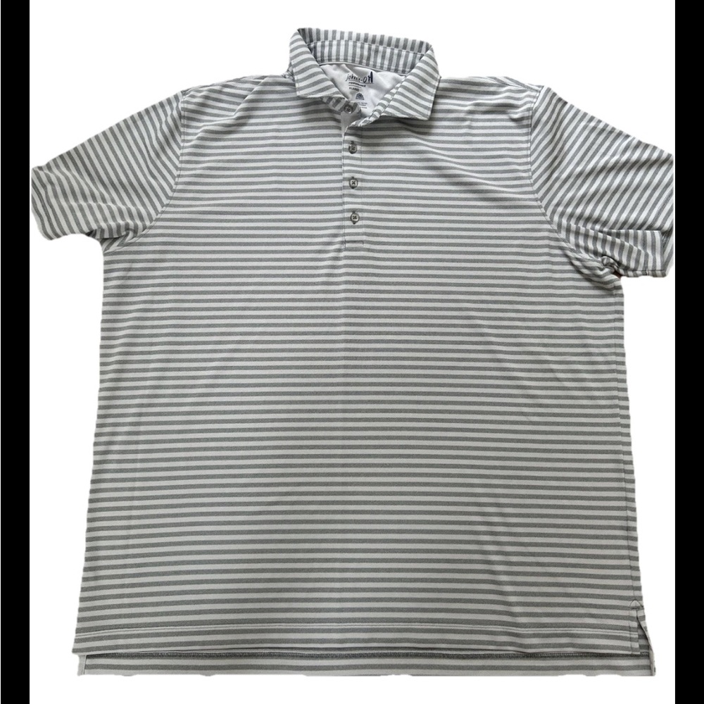 Johnnie-o Performance Polo Men’s Shirt UPF 50 Striped Short Sleeve XL